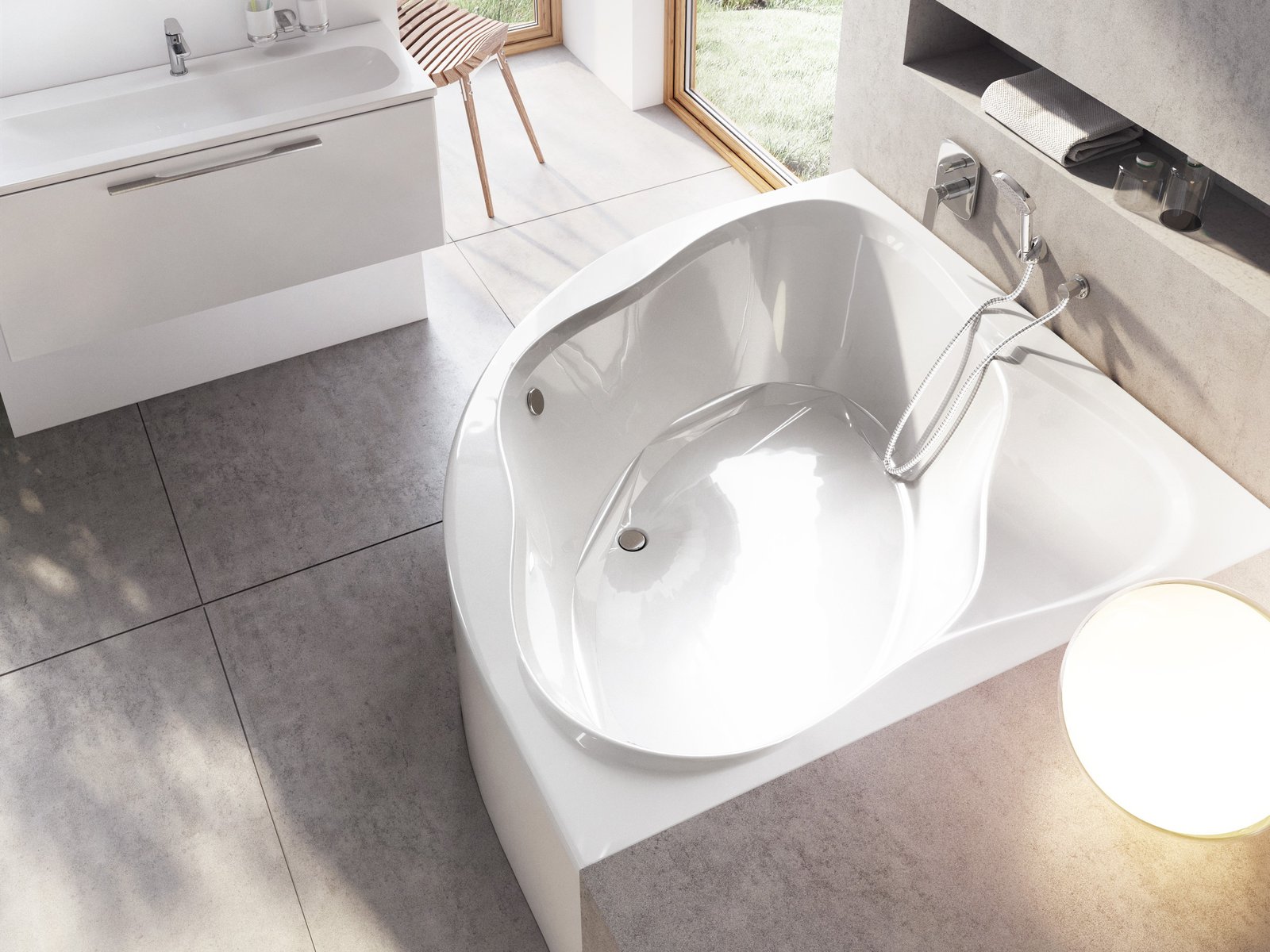 Ravak NewDay wanna narożna 150x150 cm lewa biała C661000000