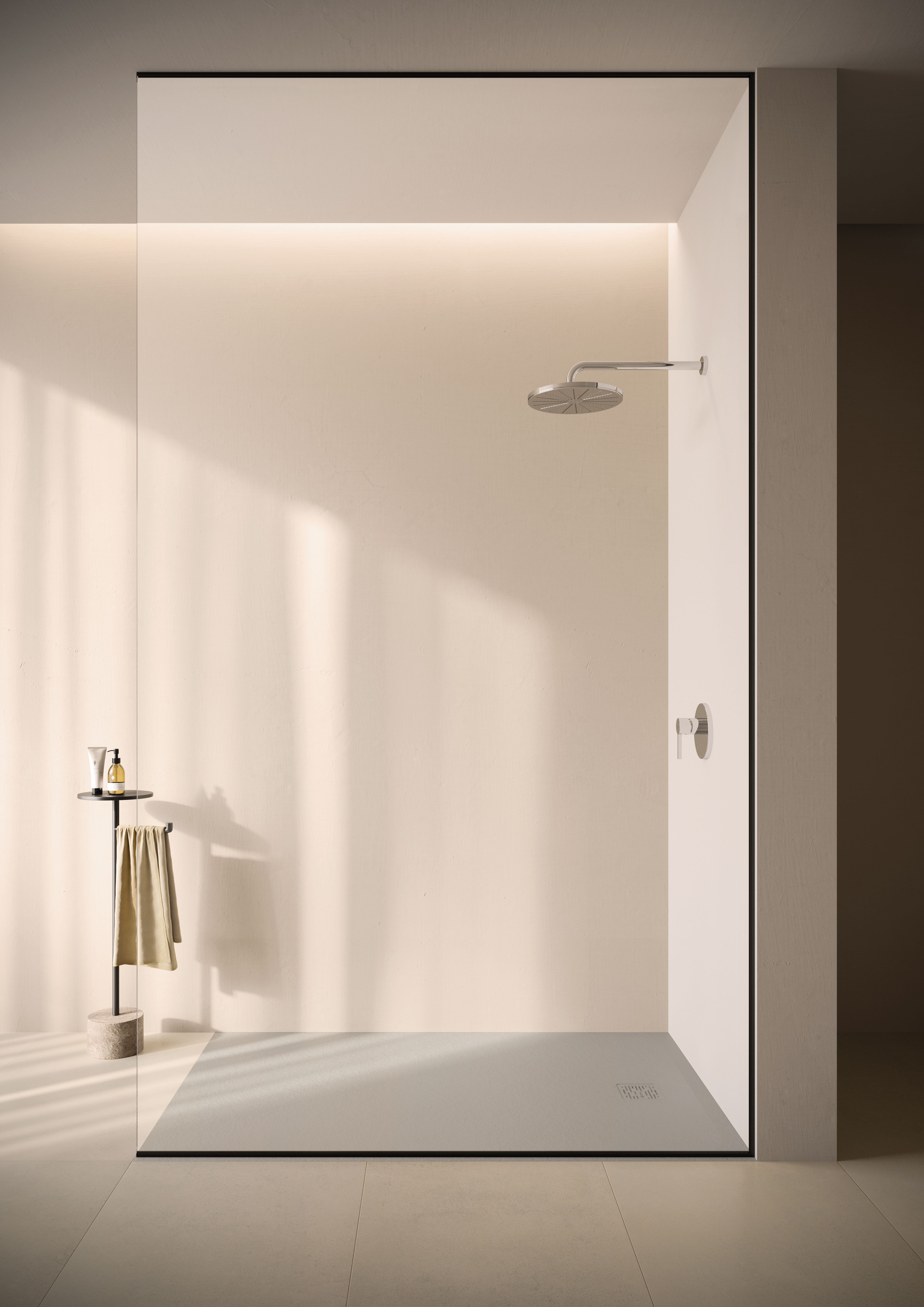 Kludi Terra brodzik prostokątny 100x90 cm jasny szary mat 09DW08O2