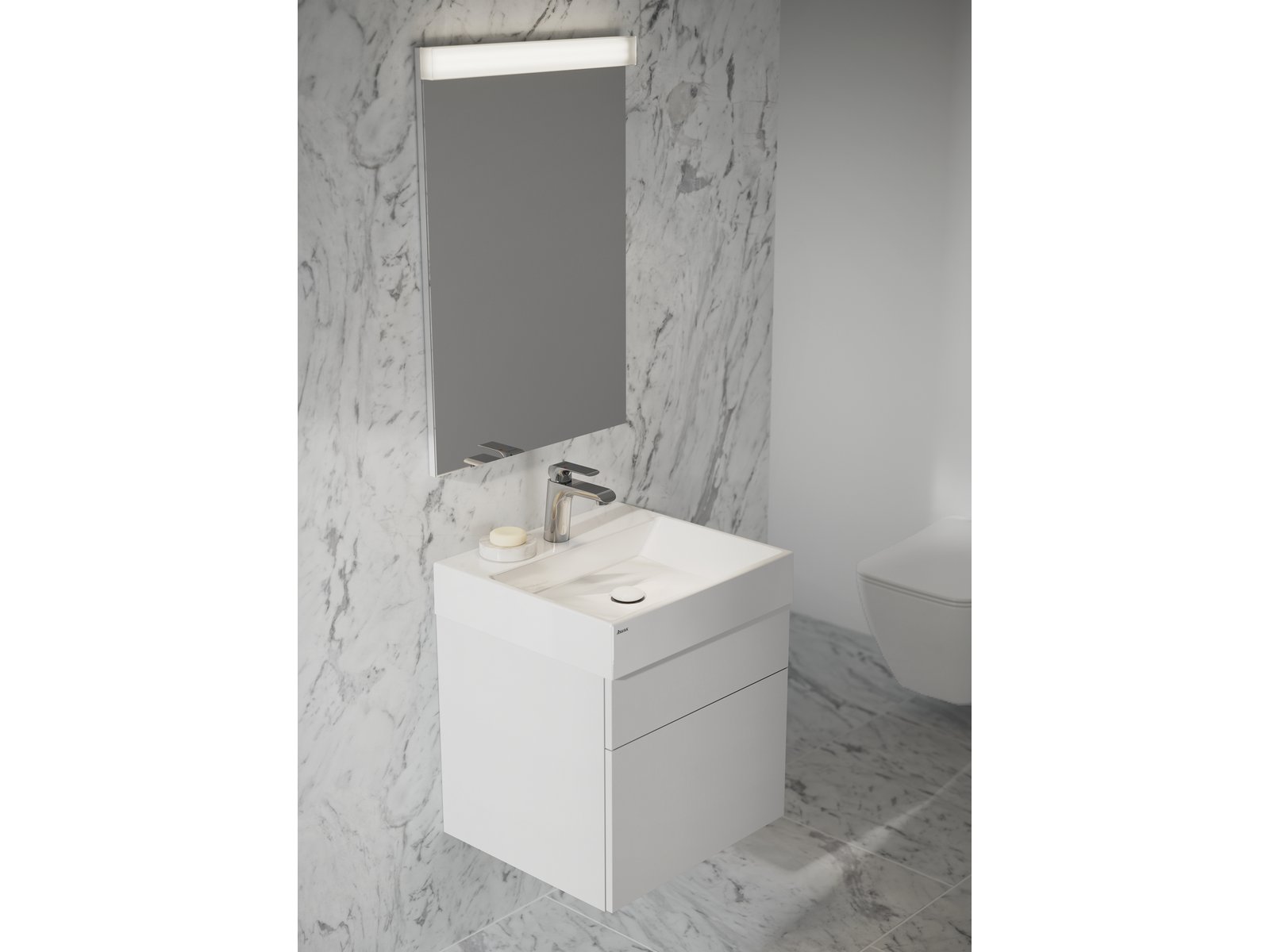 Ravak Natural szafka 50 cm podumywalkowa wisząca biały połysk X000001051