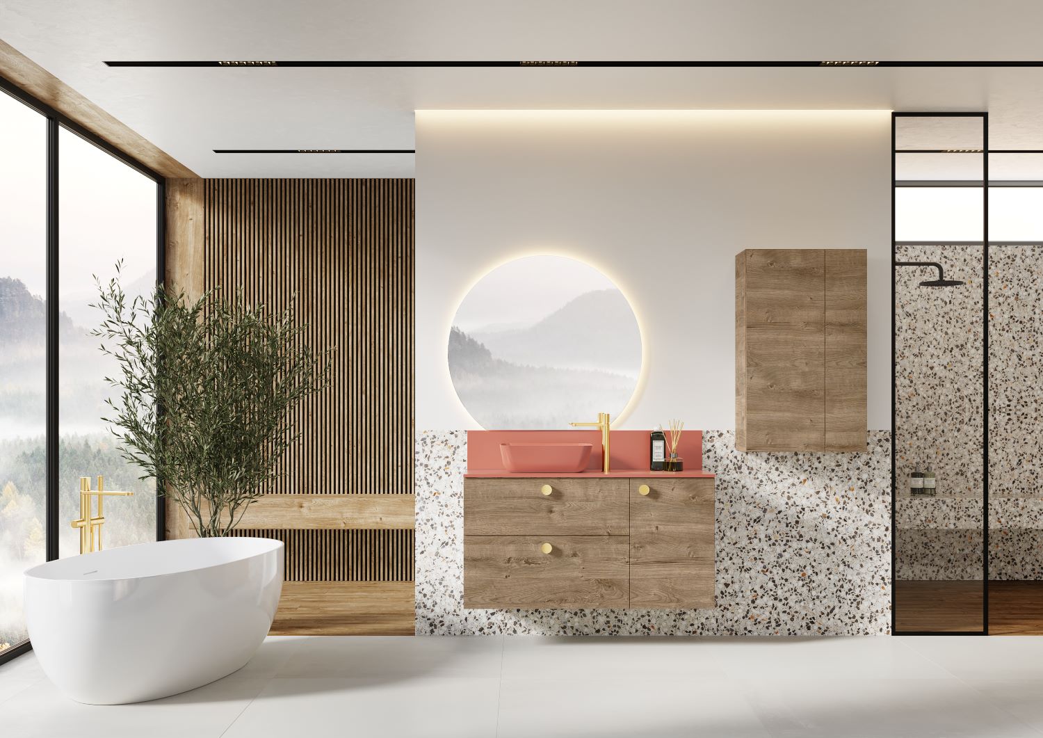 Elita Look szafka 80x44,9x63,5 cm podumywalkowa wisząca dąb canela RE080801027050