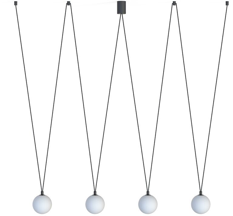 Nowodvorski Lighting Sling lampa wisząca 4x12 W biała-czarna 10354