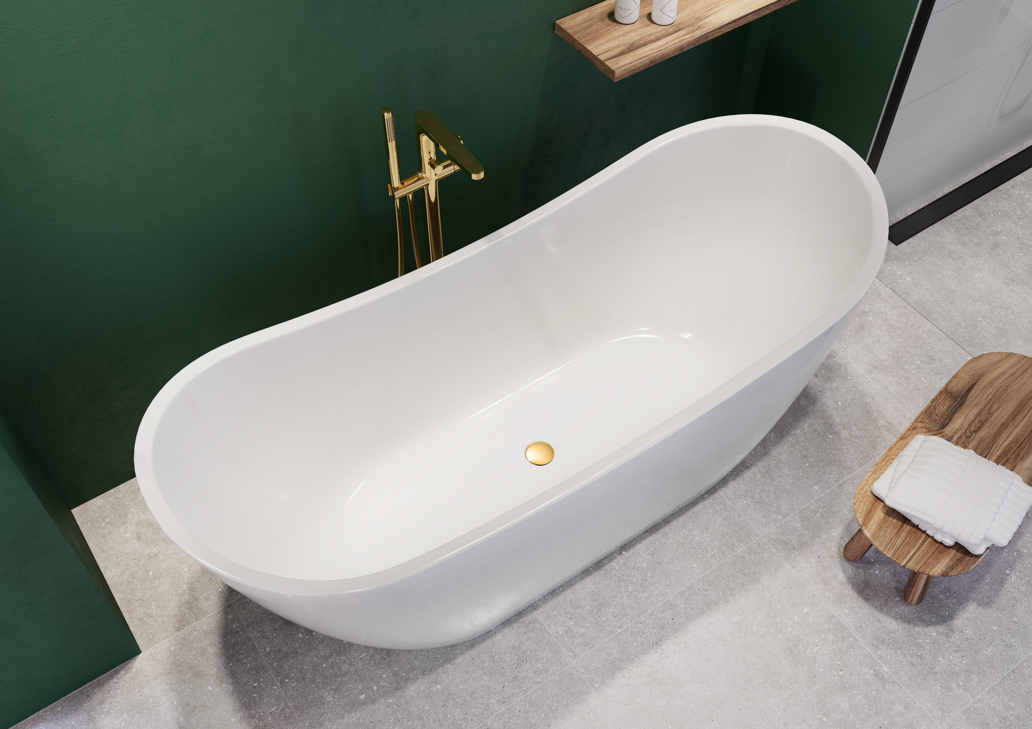 Cersanit Zen Double wanna wolnostojąca 182x71 cm owalna biała S301-331