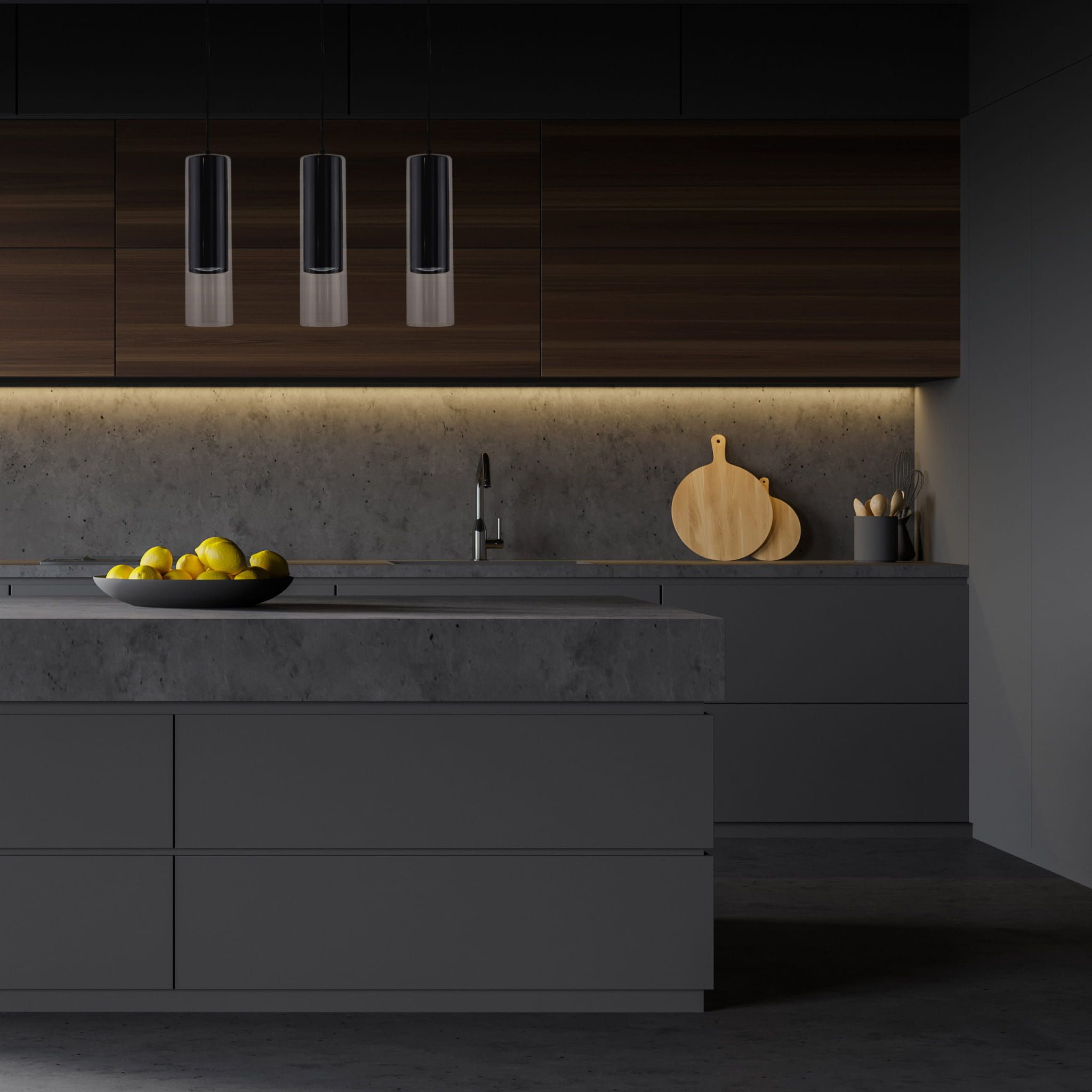 Light Prestige Manacor lampa wisząca 3x50W czarna/przezroczysta LP-232/3LBK