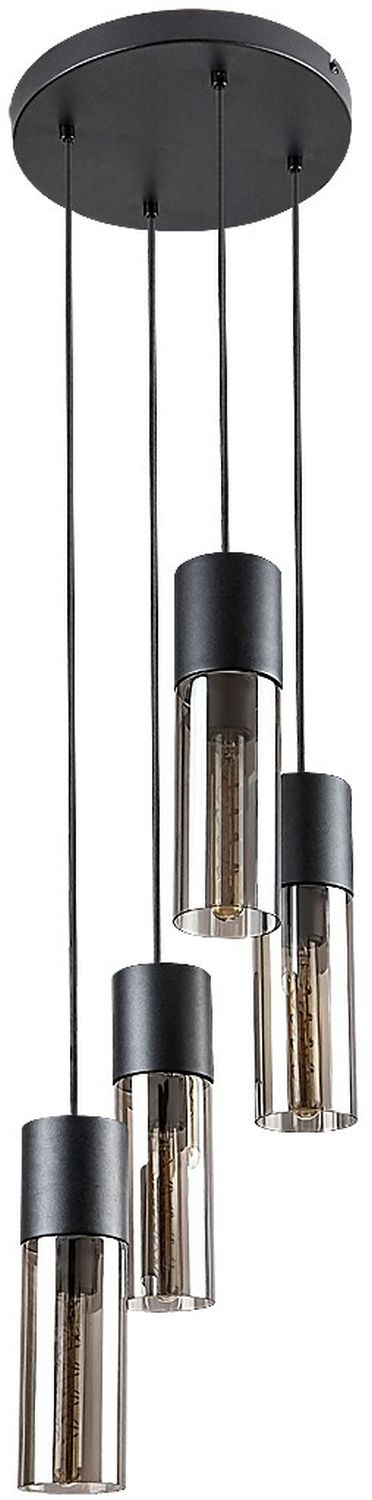 Rabalux Ronno lampa wisząca 4x25W czarny/szkło dymne 72054 - Wysyłka w 24h