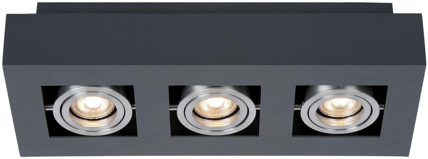 Italux Casemiro lampa podsufitowa 3x50 W czarna-aluminium IT8002S3-BK/AL