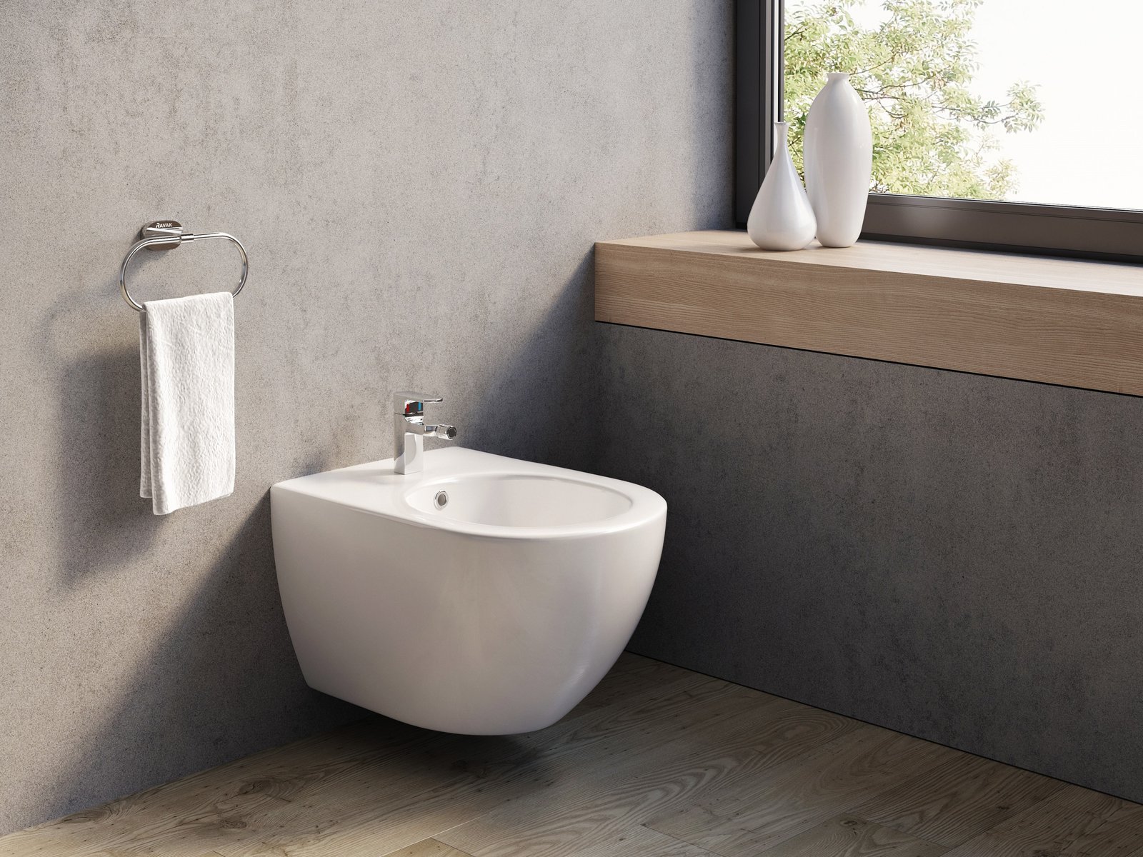 Ravak Uni Chrome bidet wiszący biały X01517 - Wysyłka w 24h