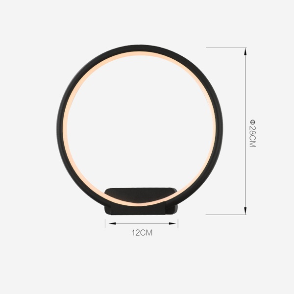 Altavola Design Ledowe Okręgi kinkiet 1x15W czarny LA073/W_in_3k_black