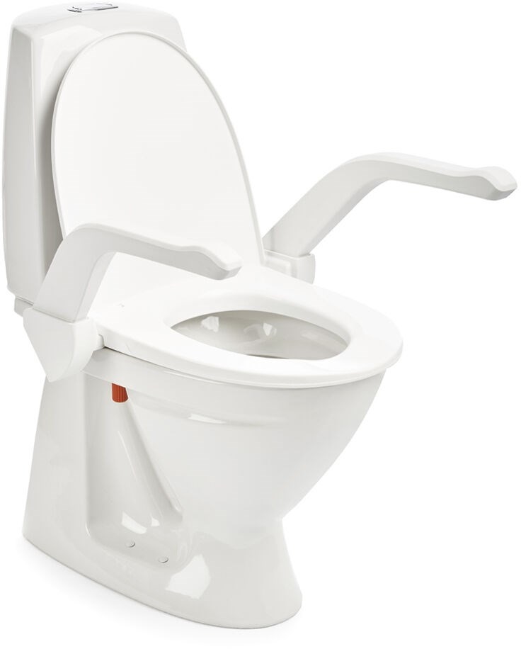 Etac My Loo nakładka podwyższająca 6 cm na toaletę z pokrywą i podłokietnikami biała 80301511