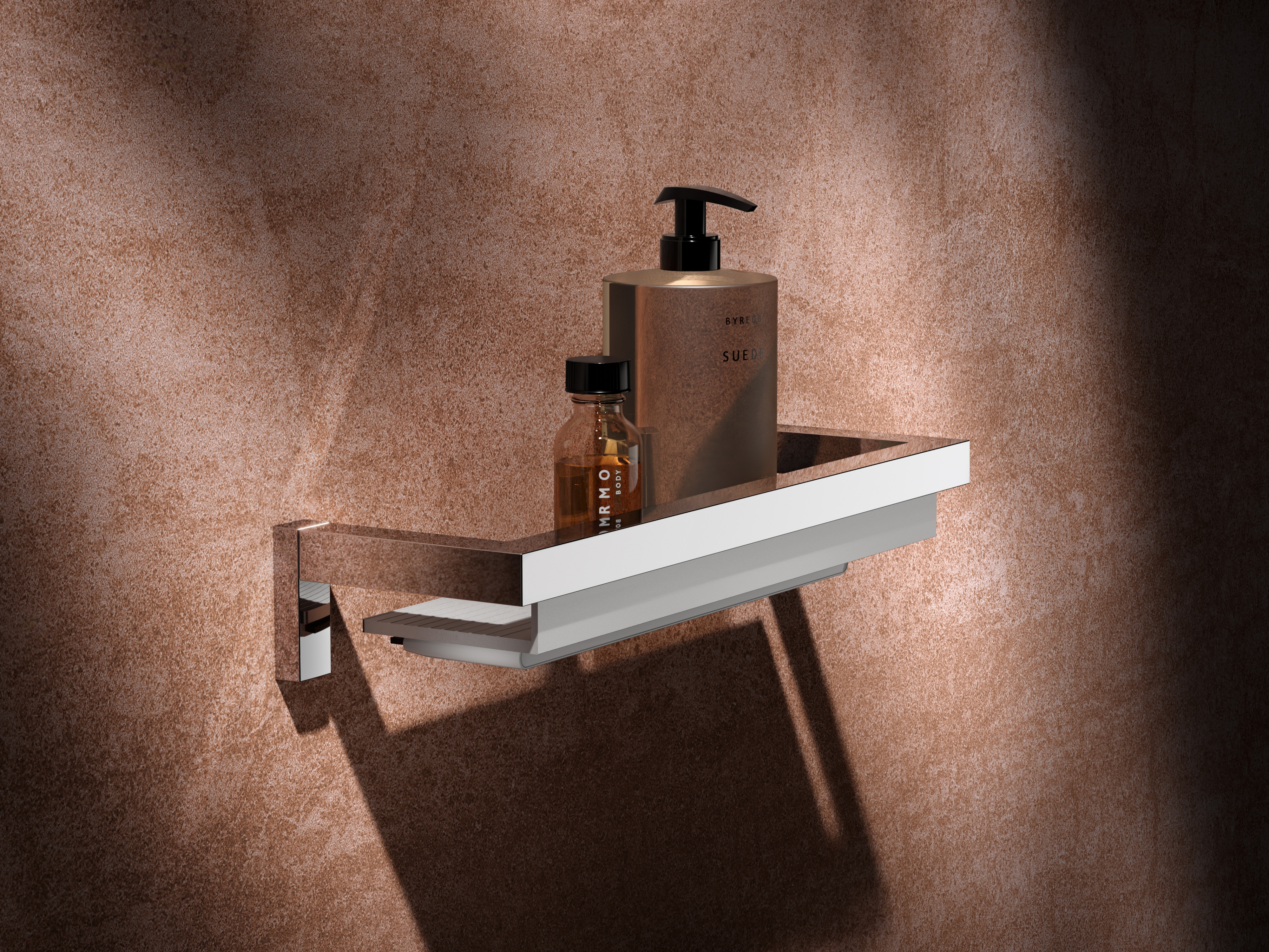 Keuco Edition 90 Square półka prysznicowa ze ściągaczką do wody chrom/aluminium 19159010000 - Wysyłka w 24h