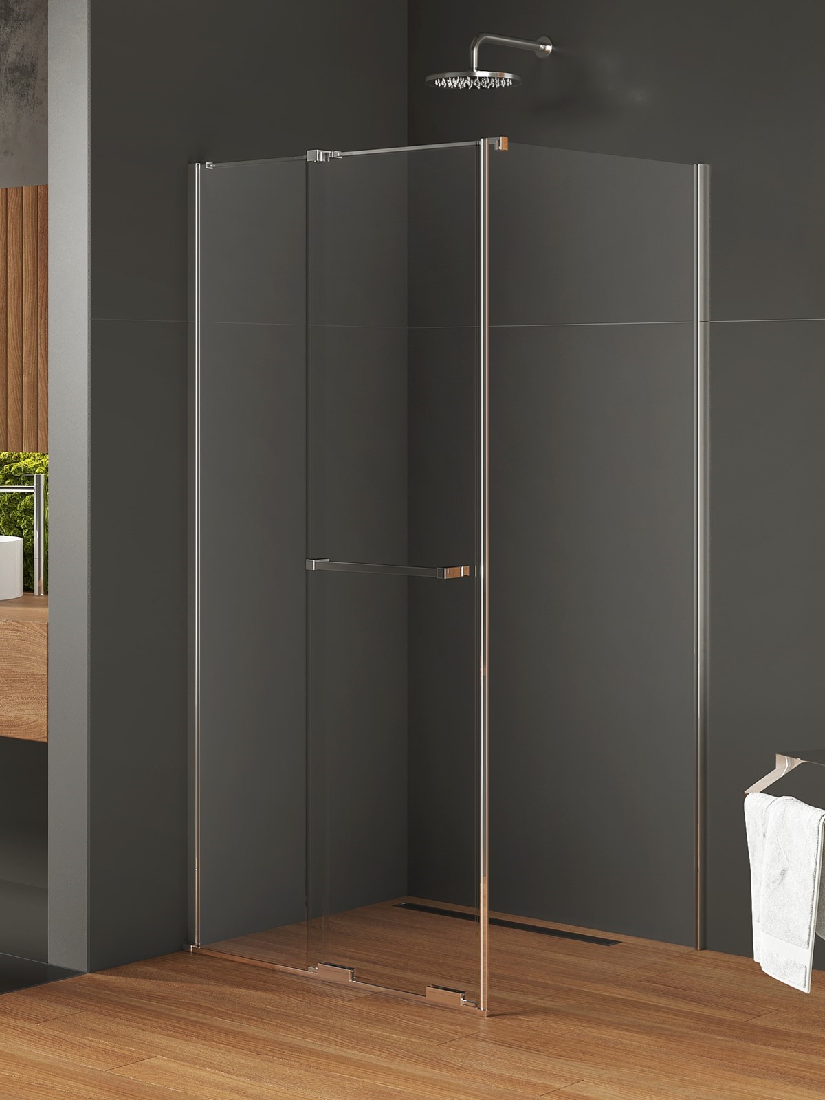 New Trendy Smart kabina prysznicowa 140x80 cm prostokątna chrom połysk/szkło przezroczyste EXK-6606