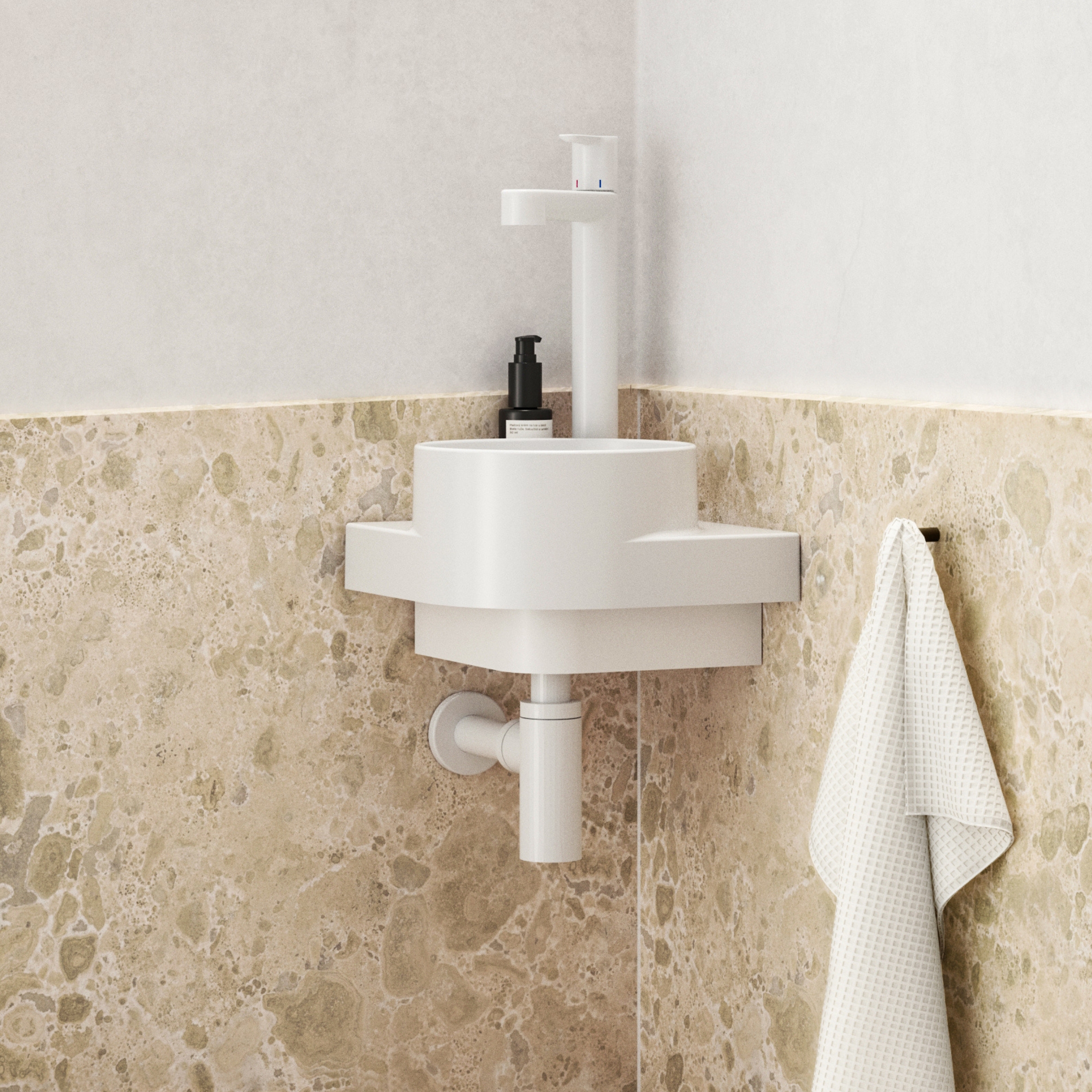 Ravak Yard konsola podumywalkowa 22,1x22,1x12,5 cm biała X01774 - Wysyłka w 24h