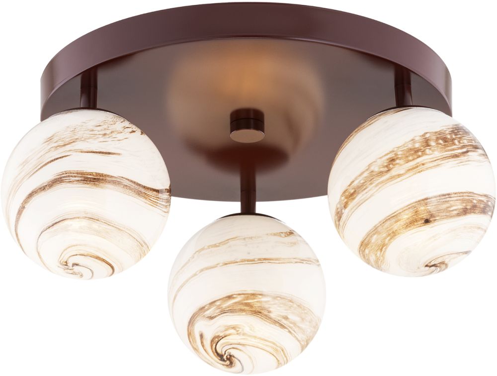 Argon Fabio lampa podsufitowa 3x7W biały/brązowy 6292