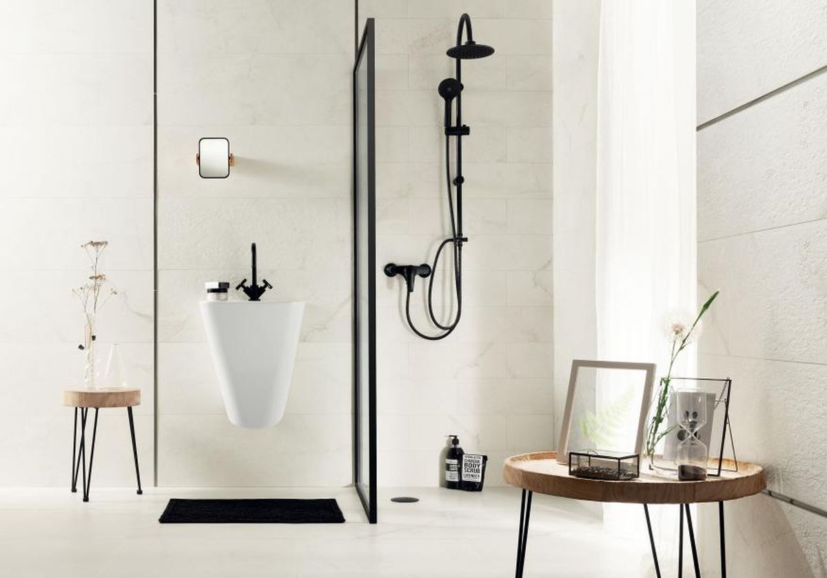 Tubądzin Organic Matt white STR płytka ścienna 16,3x44,8 cm