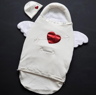 Śpiwór do wózka + czapka Aniołek