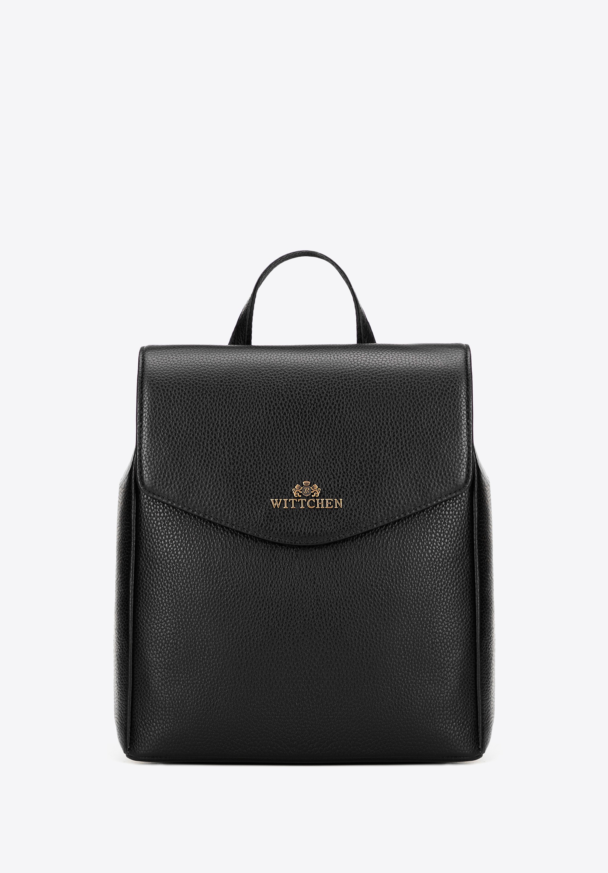 Damski plecak ze skóry naturalnej o fakturze groszkowej czarny