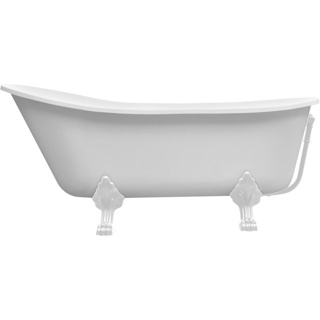 BESCO Wanna wolnostojąca OLAYA 160x68 cm nogi białe #WAO-160+BI