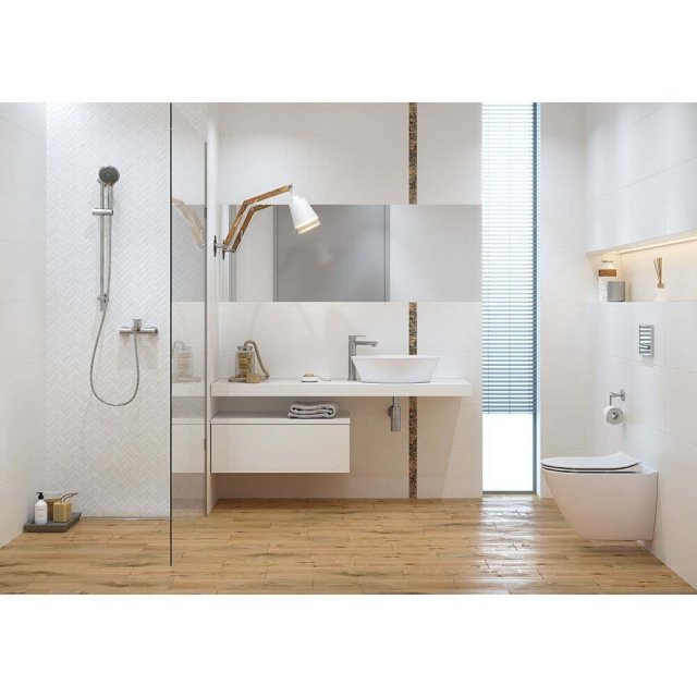 Płytka ścienna FLORAL LANDSCAPE white micro 8mm 29,8x59,8 gat. I Cers