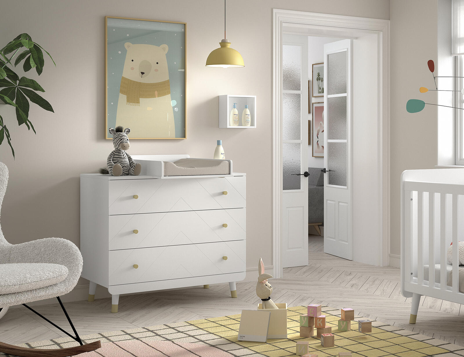Komoda do przewijania dla dziecka biała Billy