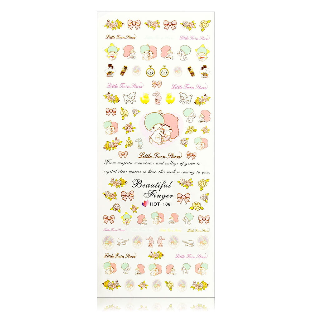 Naklejki wodne do paznokci arkusz 12,5 x 5,5 cm hot Nr 106
