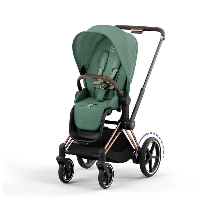 Cybex e-Priam - wózek spacerowy z napędem elektrycznym-Leaf Green-Matt Black