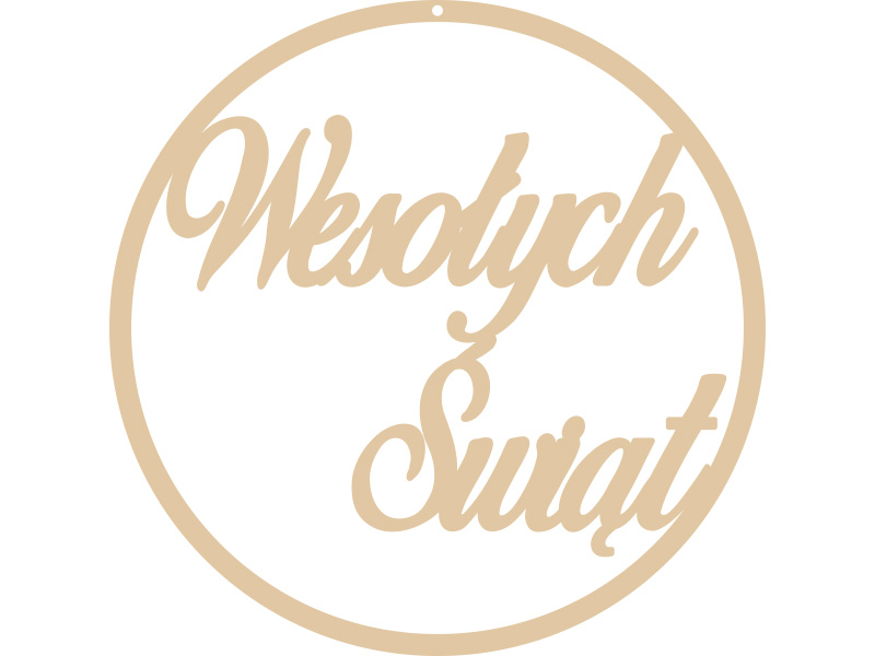 Obręcz koło do łapacza snów, zawieszka na Boże Narodzenie napis Wesołych Świąt 30cm