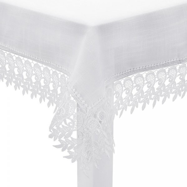 Obrus gipiurowy Emilia 130x160 Jedeka biały wz. 137