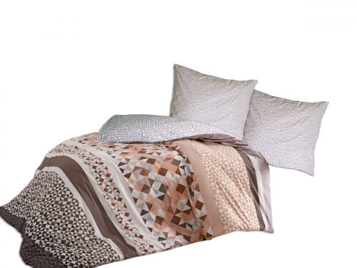 Pościel bawełniana DARYMEX kolekcja Exclusive Cottonlove 160x200 + 2x70x80 wz. LAVIVA BROWN