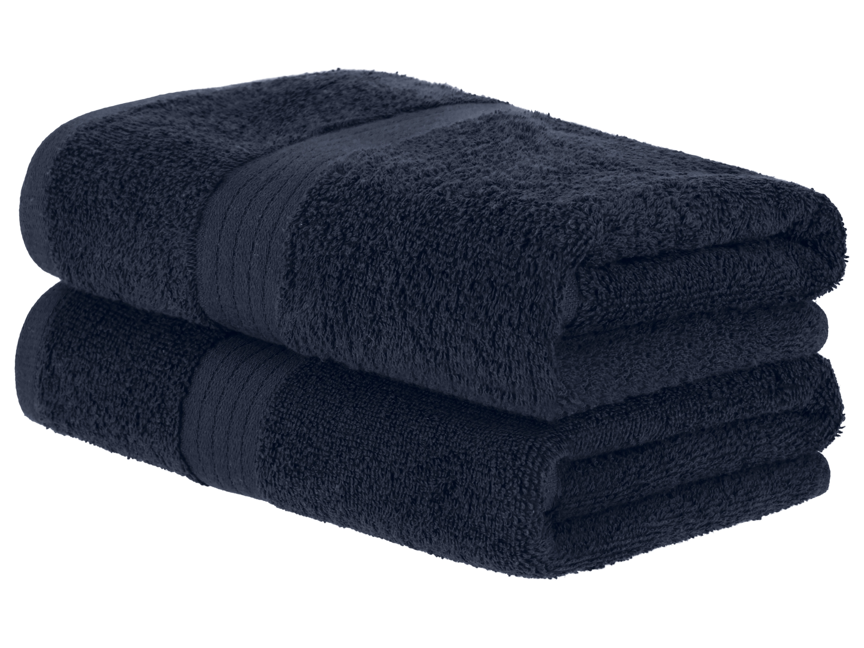 Livarno home Ręczniki frotte, 50 x 100 cm, 2 sztuki Ciemnoniebieski