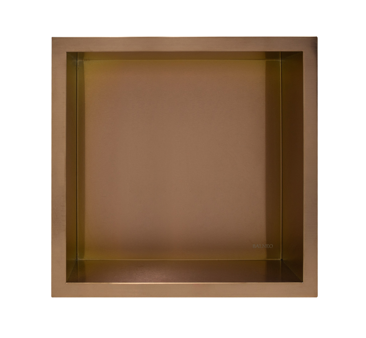 Darmowa Dostawa - Półka wnękowa 30 cm miedziana Balneo Wall-Box One Copper/Miedź OBCO1