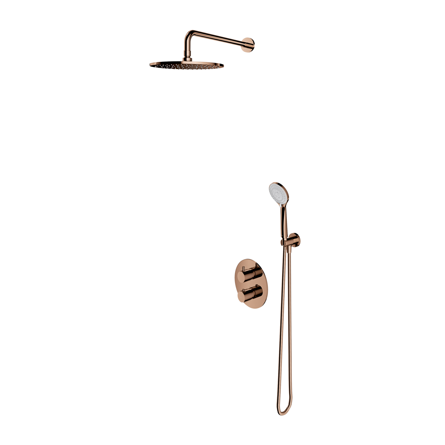 Darmowa Dostawa - Zestaw prysznicowy podtynkowy termostatyczny z deszczownicą miedź Omnires Y SYSYT05CP