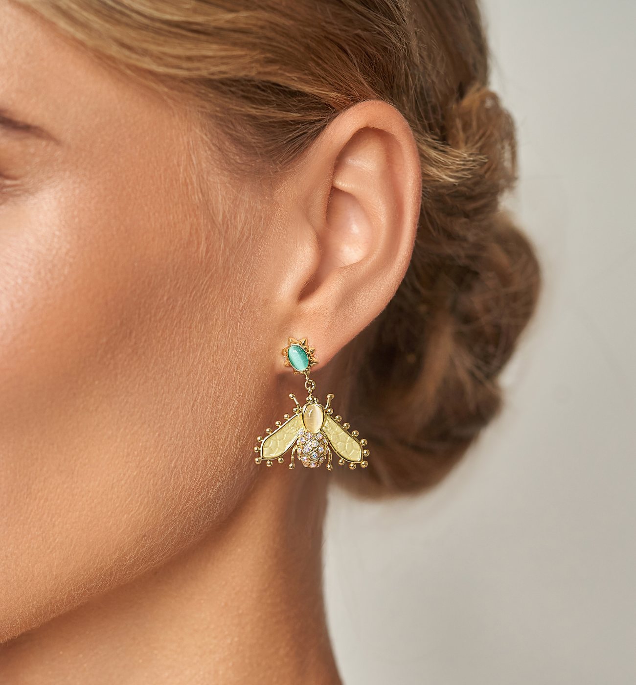 Kolczyki motylki złote Perhonen KSS1604