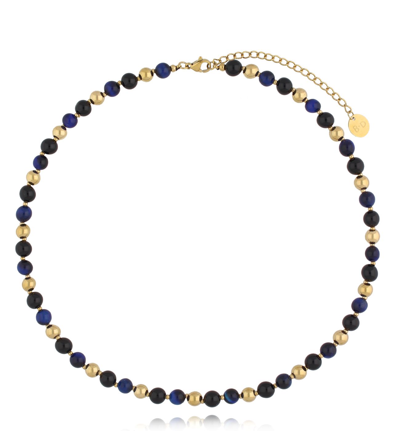 Naszyjnik z agatami i tygrysim okiem NPA1333