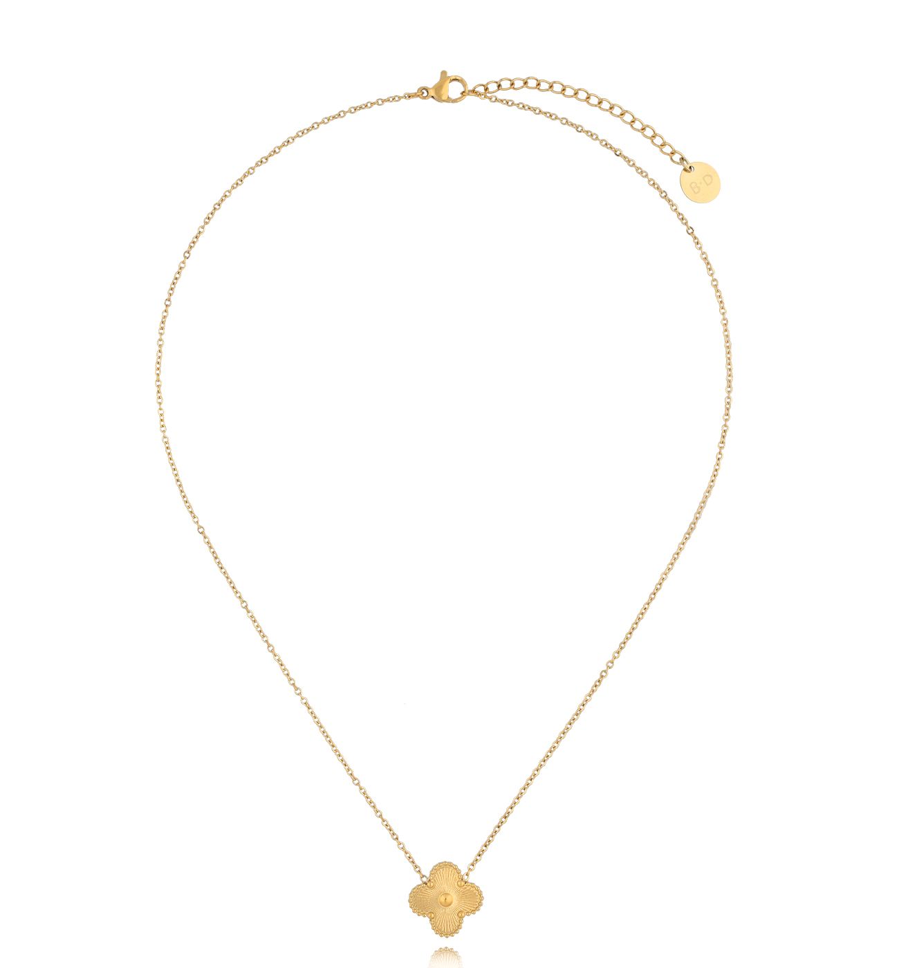 Naszyjnik złoty z koniczynką Trifoglio NSY0202 - By Dziubeka