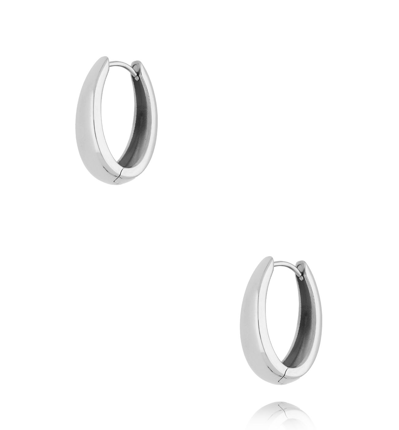 Kolczyki owalne srebrne KSA2115