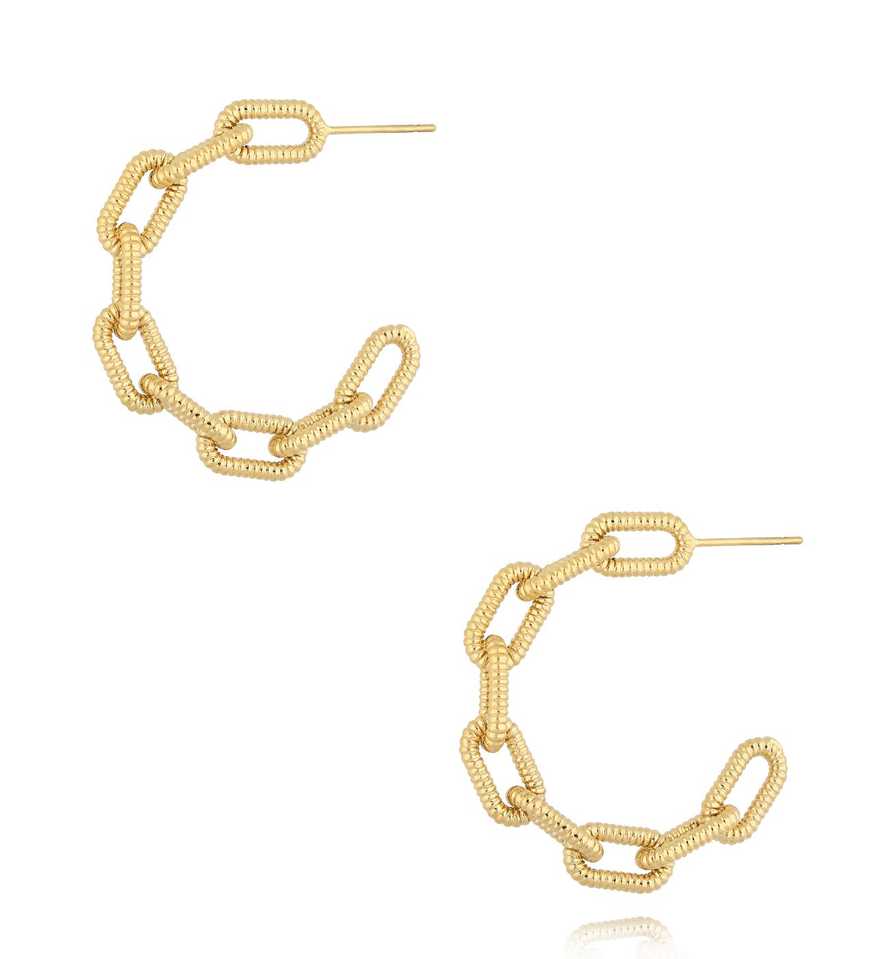 Kolczyki okrągłe złote - By Dziubeka