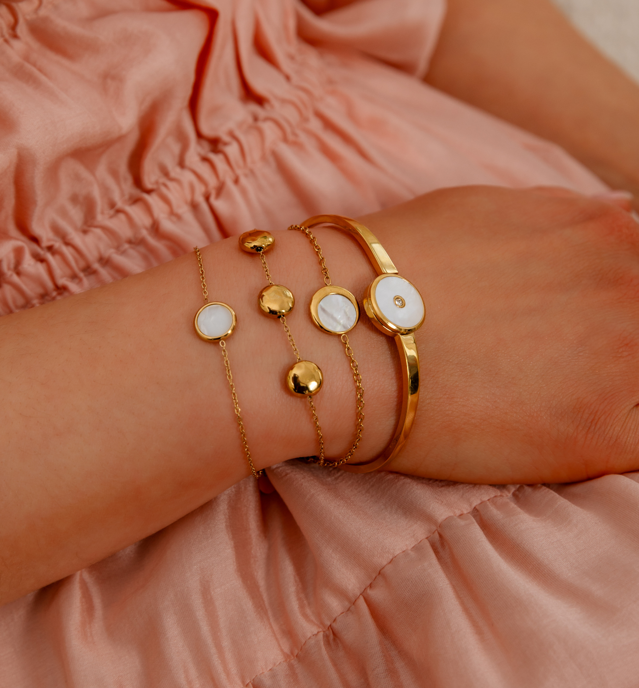 Zestaw złotych bransoletek Z0438