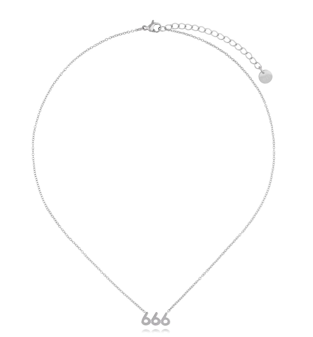 Naszyjnik z anielską liczbą 666 srebrny - By Dziubeka