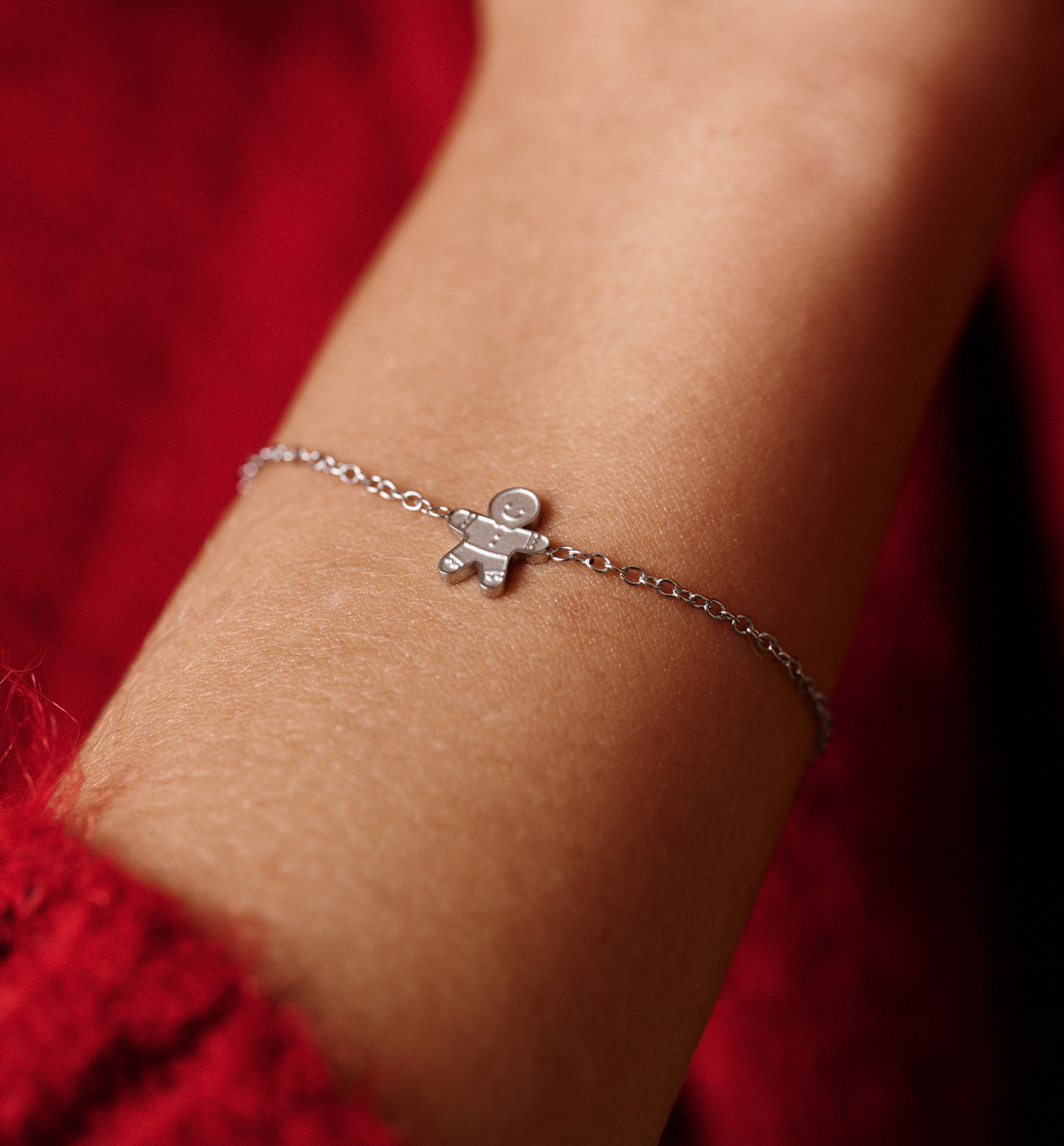 Bransoletka ze ciastkiem srebrna BSA0838