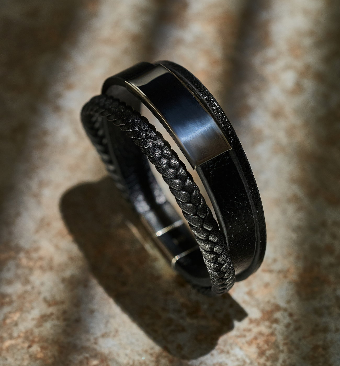 Bransoletka męska skórzana Hall BMITC0534