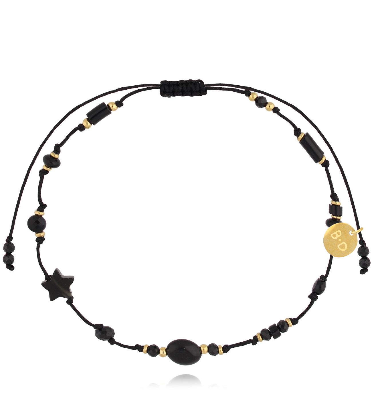 Bransoletka na nogę z turmalinami BNMT0002