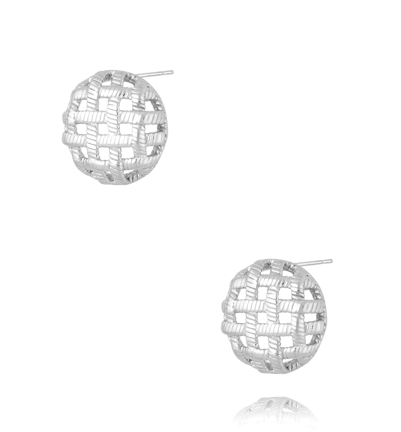 Kolczyki ażurowe srebrne okrągłe Timeless Beauty KSA1838