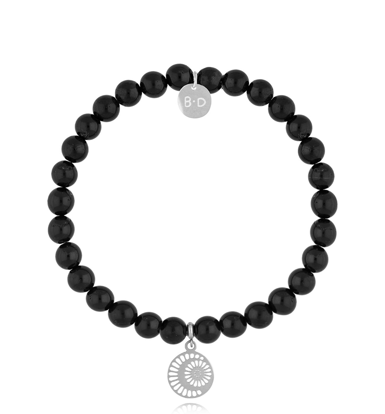 Bransoletka czarna z turmalinami Astrid - By Dziubeka