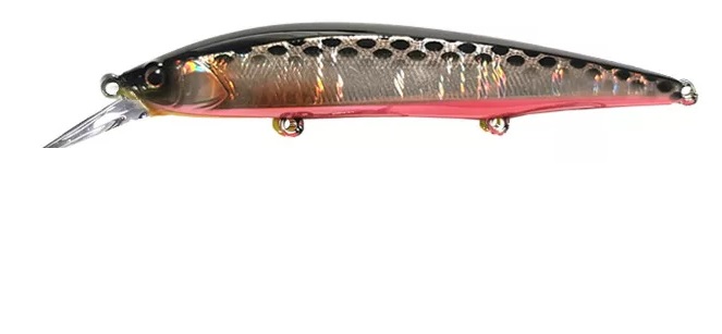 JACKALL wobler Rerange 110SP HL Silver & Black Red Belly