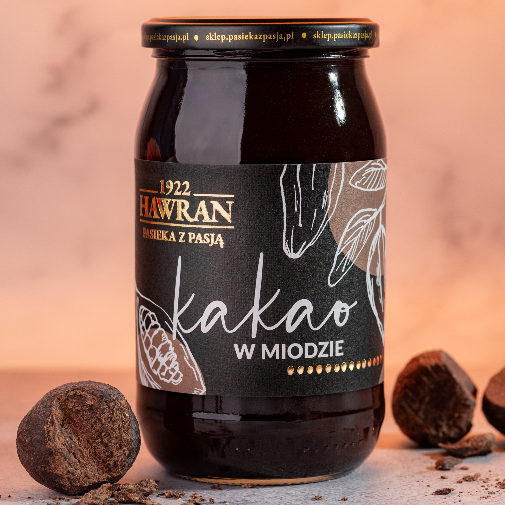 Kakao w miodzie wielokwiatowym 1010g - Pasieka z Pasją Hawran