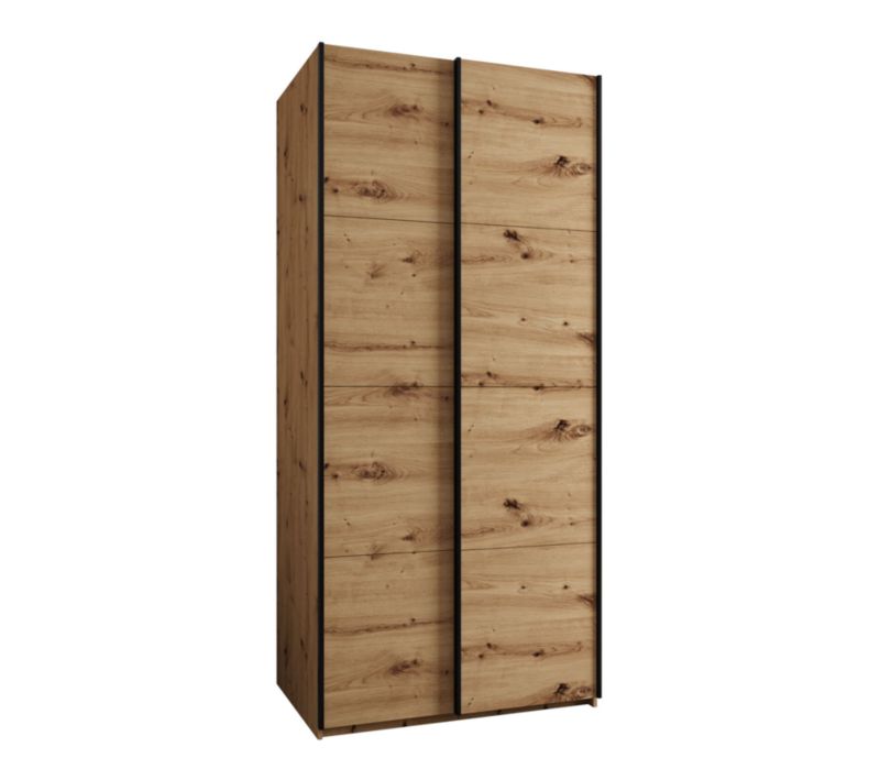 Szafa przesuwna Abiks LUX wysoka szer.110cm artisan/artisan/czarny 1szt.