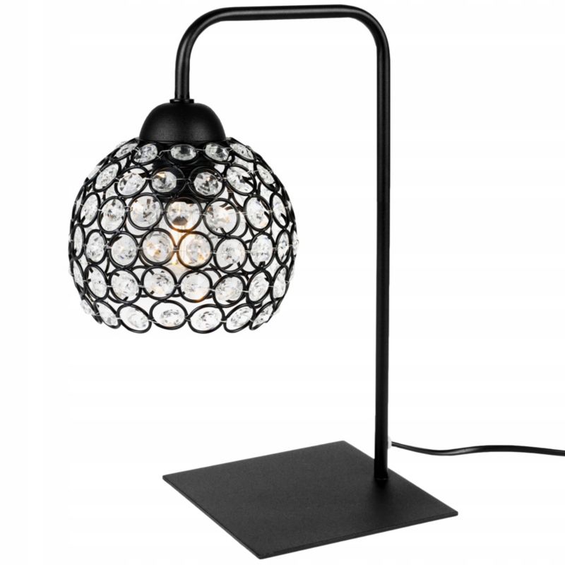 Lampa stołowa nocna Light Home Crystal 1x E27 60W czarny 1szt.