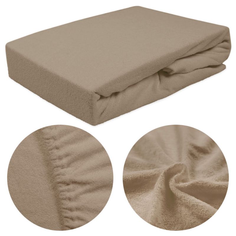 Prześcieradło frotte z gumką Darymex 160x200 kolor kakao 1 szt.