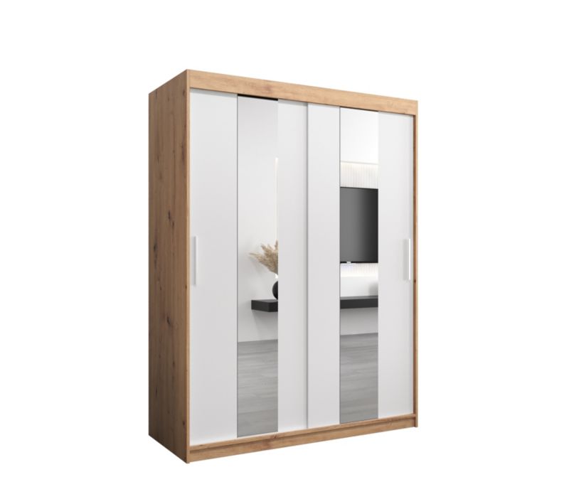 Szafa przesuwna Garderoba Abiks POLE 150 artisan/biały 1 szt.