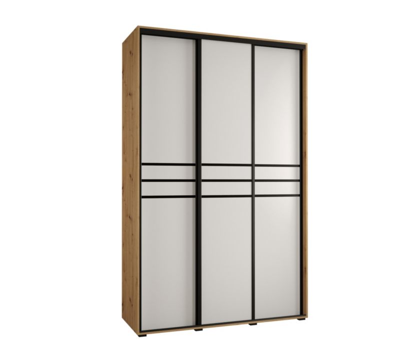 Szafa przesuwna Abiks DAVOS 10 wysoka szer.160cm artisan/biały/czarny 1szt.