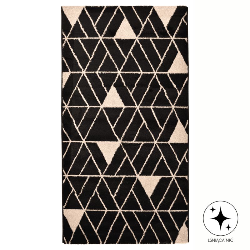 Dywan Sofia Direct Home and Garden Trójkąty czarny 160x230 cm 1 szt.